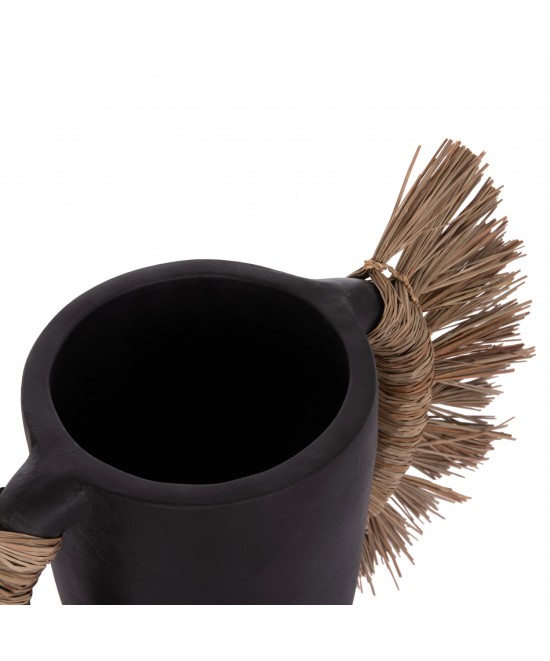 ΕΠΙΤΡΑΠΕΖΙΟ ΔΙΑΚΟΣΜΗΤΙΚΟ ΒΑΖΟ ALICA HM4668.01L ΜΑΥΡΗ ΤΕΡΑΚΟΤΑ & GRASS--64x22x38Υεκ