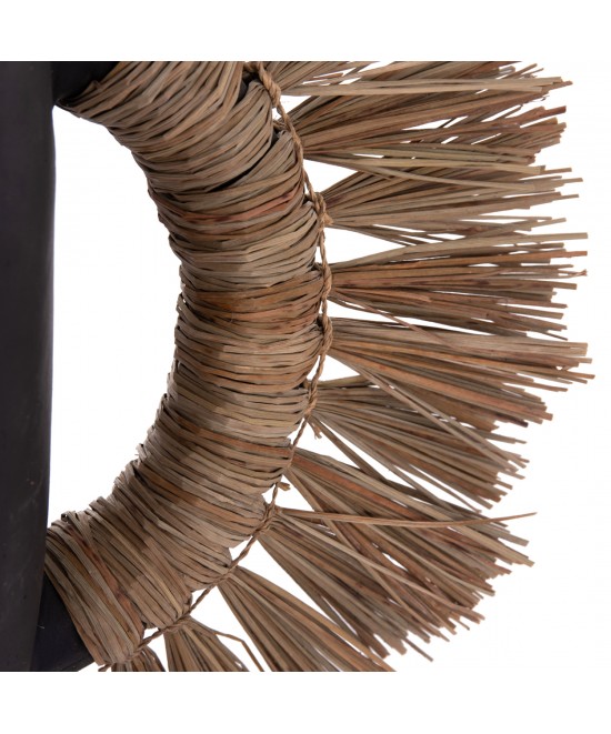 ΕΠΙΤΡΑΠΕΖΙΟ ΔΙΑΚΟΣΜΗΤΙΚΟ ΒΑΖΟ ALICA HM4668.01L ΜΑΥΡΗ ΤΕΡΑΚΟΤΑ & GRASS--64x22x38Υεκ