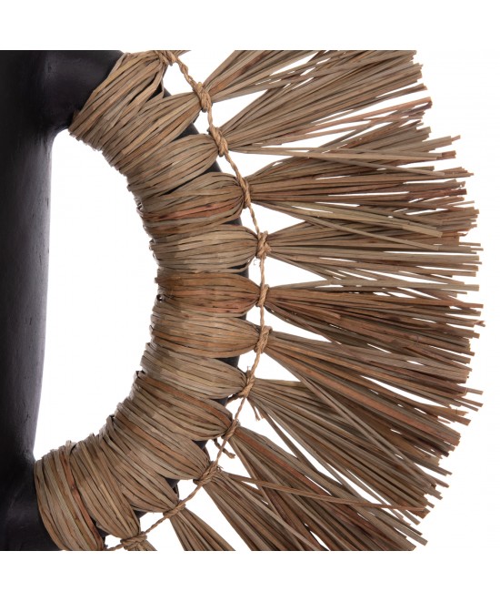 ΕΠΙΤΡΑΠΕΖΙΟ ΔΙΑΚΟΣΜΗΤΙΚΟ ΒΑΖΟ ALICA HM4668.01L ΜΑΥΡΗ ΤΕΡΑΚΟΤΑ & GRASS--64x22x38Υεκ