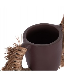 ΕΠΙΤΡΑΠΕΖΙΟ ΔΙΑΚΟΣΜΗΤΙΚΟ ΒΑΖΟ ALICA HM4668.07L ΣΟΚΟΛΑΤΙ ΤΕΡΑΚΟΤΑ & GRASS--64x22x38Υεκ