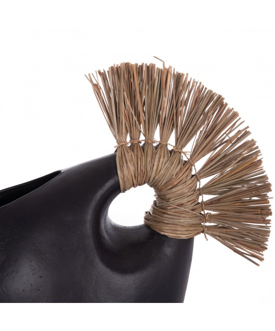 ΕΠΙΤΡΑΠΕΖΙΟ ΔΙΑΚΟΣΜΗΤΙΚΟ ALICA2 HM4671.01 ΜΑΥΡΗ ΤΕΡΑΚΟΤΑ & GRASS--44x18x50Υεκ.