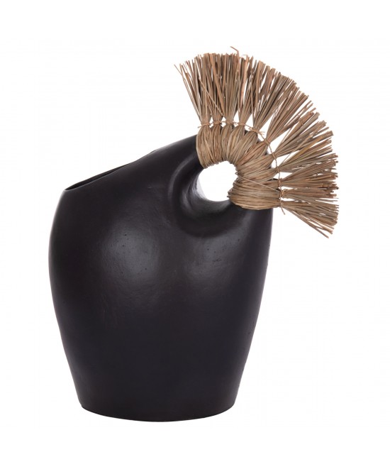 ΕΠΙΤΡΑΠΕΖΙΟ ΔΙΑΚΟΣΜΗΤΙΚΟ ALICA2 HM4671.01 ΜΑΥΡΗ ΤΕΡΑΚΟΤΑ & GRASS--44x18x50Υεκ.