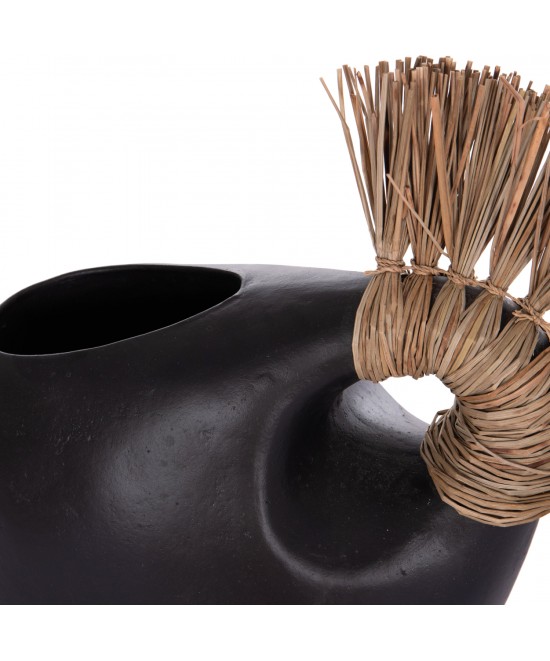 ΕΠΙΤΡΑΠΕΖΙΟ ΔΙΑΚΟΣΜΗΤΙΚΟ ALICA2 HM4671.01 ΜΑΥΡΗ ΤΕΡΑΚΟΤΑ & GRASS--44x18x50Υεκ.