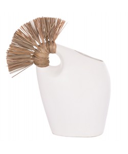 ΕΠΙΤΡΑΠΕΖΙΟ ΔΙΑΚΟΣΜΗΤΙΚΟ ALICA2 HM4671.02 ΛΕΥΚΗ ΤΕΡΑΚΟΤΑ & GRASS--44x18x50Υεκ.