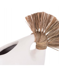 ΕΠΙΤΡΑΠΕΖΙΟ ΔΙΑΚΟΣΜΗΤΙΚΟ ALICA2 HM4671.02 ΛΕΥΚΗ ΤΕΡΑΚΟΤΑ & GRASS--44x18x50Υεκ.