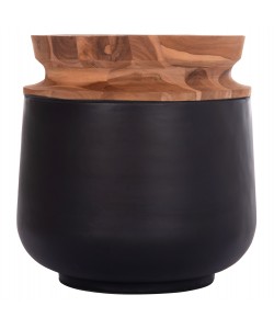 ΔΙΑΚΟΣΜΗΤΙΚΟ ΒΑΖΟ ΔΑΠΕΔΟΥ LINTER HM4662.01L FIBER CEMENT ΜΑΥΡΟ--ΞΥΛΟ ΤΕΑΚ Φ41x47Υεκ.