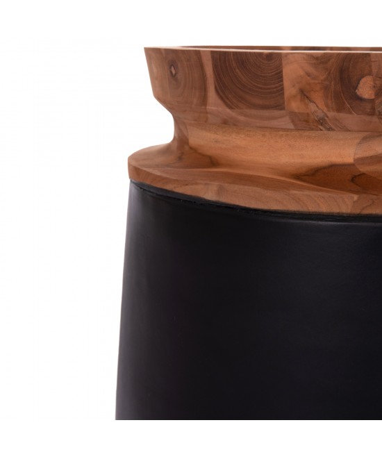 ΔΙΑΚΟΣΜΗΤΙΚΟ ΒΑΖΟ ΔΑΠΕΔΟΥ LINTER HM4662.01L FIBER CEMENT ΜΑΥΡΟ--ΞΥΛΟ ΤΕΑΚ Φ41x47Υεκ.