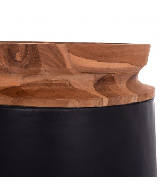 ΔΙΑΚΟΣΜΗΤΙΚΟ ΒΑΖΟ ΔΑΠΕΔΟΥ LINTER HM4662.01L FIBER CEMENT ΜΑΥΡΟ--ΞΥΛΟ ΤΕΑΚ Φ41x47Υεκ.