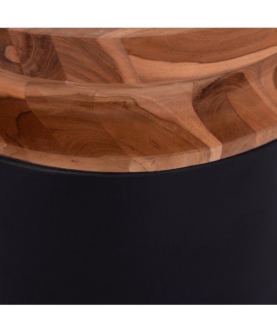 ΔΙΑΚΟΣΜΗΤΙΚΟ ΒΑΖΟ ΔΑΠΕΔΟΥ LINTER HM4662.01L FIBER CEMENT ΜΑΥΡΟ--ΞΥΛΟ ΤΕΑΚ Φ41x47Υεκ.