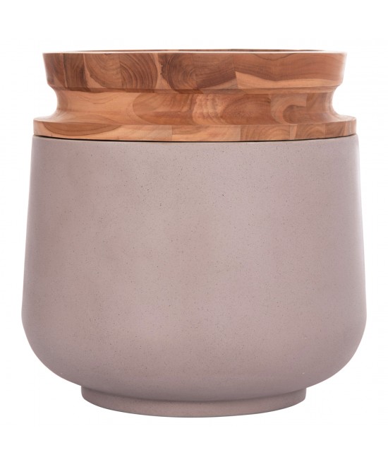 ΔΙΑΚΟΣΜΗΤΙΚΟ ΒΑΖΟ ΔΑΠΕΔΟΥ LINTER HM4662.05L FIBER CEMENT ΓΚΡΙ ΜΑΤ--ΞΥΛΟ ΤΕΑΚ Φ41x47Υεκ