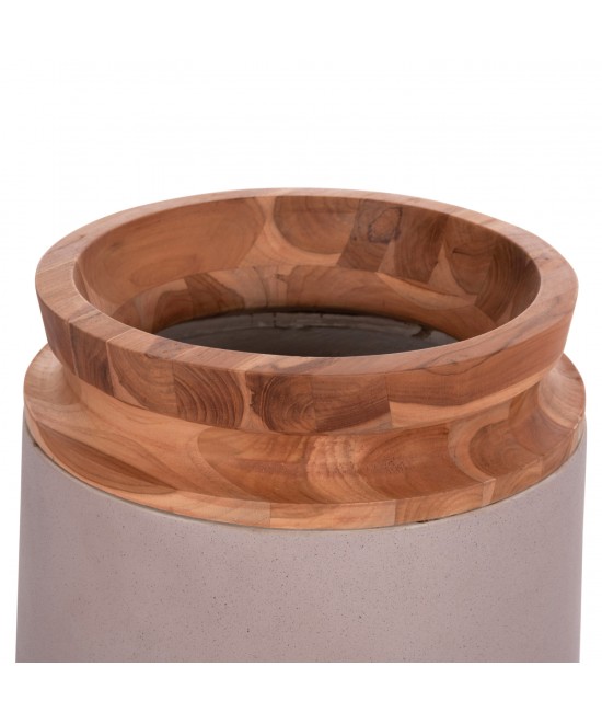 ΔΙΑΚΟΣΜΗΤΙΚΟ ΒΑΖΟ ΔΑΠΕΔΟΥ LINTER HM4662.05L FIBER CEMENT ΓΚΡΙ ΜΑΤ--ΞΥΛΟ ΤΕΑΚ Φ41x47Υεκ