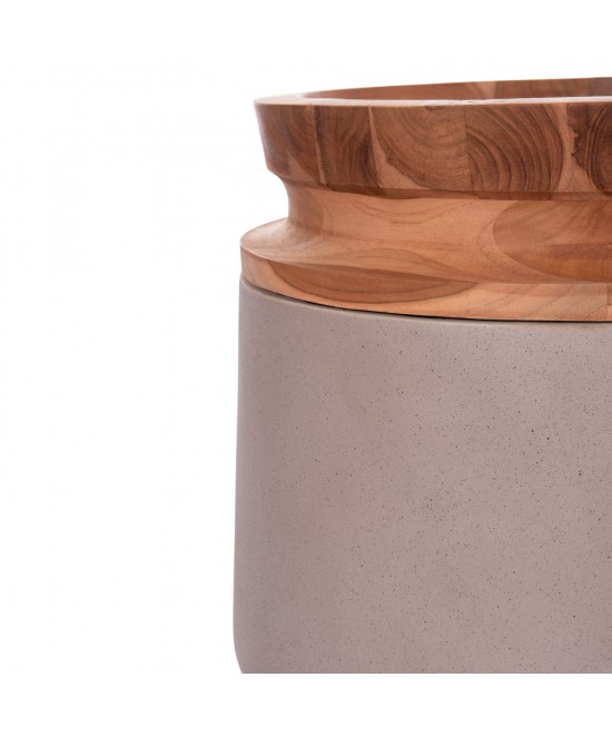 ΔΙΑΚΟΣΜΗΤΙΚΟ ΒΑΖΟ ΔΑΠΕΔΟΥ LINTER HM4662.05L FIBER CEMENT ΓΚΡΙ ΜΑΤ--ΞΥΛΟ ΤΕΑΚ Φ41x47Υεκ