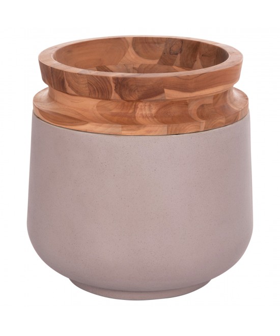 ΔΙΑΚΟΣΜΗΤΙΚΟ ΒΑΖΟ ΔΑΠΕΔΟΥ LINTER HM4662.05L FIBER CEMENT ΓΚΡΙ ΜΑΤ--ΞΥΛΟ ΤΕΑΚ Φ41x47Υεκ