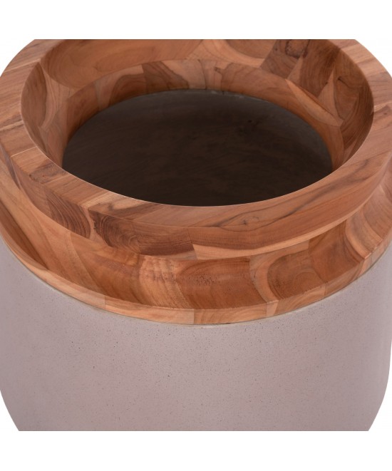 ΔΙΑΚΟΣΜΗΤΙΚΟ ΒΑΖΟ ΔΑΠΕΔΟΥ LINTER HM4662.05L FIBER CEMENT ΓΚΡΙ ΜΑΤ--ΞΥΛΟ ΤΕΑΚ Φ41x47Υεκ