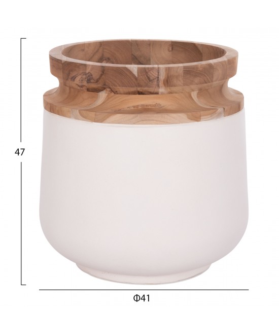 ΔΙΑΚΟΣΜΗΤΙΚΟ ΒΑΖΟ ΔΑΠΕΔΟΥ LINTER HM4662.02L FIBER CEMENT ΛΕΥΚΟ--ΞΥΛΟ ΤΕΑΚ Φ41x47Υεκ. ΔΙΑΚΟΣΜΗΤΙΚΟ ΒΑΖΟ ΔΑΠΕΔΟΥ LINTER HM4662.02L FIBER CEMENT ΛΕΥΚΟ--ΞΥΛΟ ΤΕΑΚ Φ41x47Υεκ.