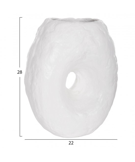 ΕΠΙΤΡΑΠΕΖΙΟ ΔΙΑΚΟΣΜΗΤΙΚΟ ΒΑΖΟ NAMENTIS HM4673.02S ΛΕΥΚΗ ΤΕΡΑΚΟΤΑ--22x13x28Υεκ