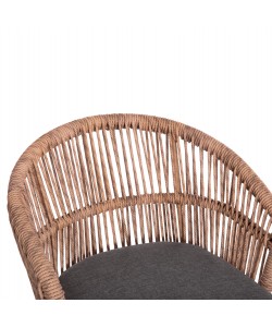 ΣΕΤ ΤΡΑΠΕΖΑΡΙΑΣ ΕΞ.ΧΩΡΟΥ 7ΤΜΧ KRUM HM21155 ΣΚΟΥΡΟ ΓΚΡΙ ΑΛΟΥΜΙΝΙΟ-P.E.RATTAN