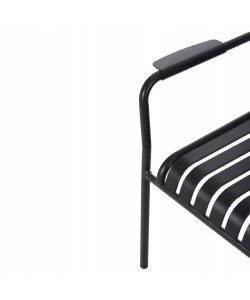 ΣΕΤ ΤΡΑΠΕΖΑΡΙΑΣ ΕΞ.ΧΩΡΟΥ 7ΤΜΧ KRUM HM21152 ΣΚΟΥΡΟ ΓΚΡΙ ΑΛΟΥΜΙΝΙΟ