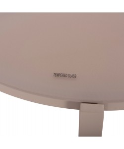 ΣΕΤ ΣΑΛΟΝΙ 4ΤΜΧ JULIETTE HM6280.04 ΚΑΠΟΥΤΣΙΝΟ ΑΛΟΥΜΙΝΙΟ-TEXTILENE--TEMPERED GLASS