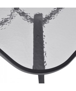 ΤΡΑΠΕΖΙ BRUNO 160Χ90Χ72Υεκ. ΜΕΤΑΛΛΙΚΟ ΓΚΡΙ ΜΕ ΓΥΑΛΙΝΗ ΕΠΙΦΑΝΕΙΑ HM5074.01