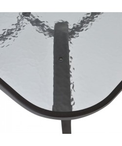 ΤΡΑΠΕΖΙ BRUNO 160Χ90Χ72Υεκ. ΜΕΤΑΛΛΙΚΟ ΚΑΦΕ ΜΕ ΓΥΑΛΙΝΗ ΕΠΙΦΑΝΕΙΑ HM5074.02