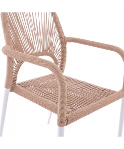 ΣΕΤ ΤΡΑΠΕΖΑΡΙΑΣ ΕΞ.ΧΩΡΟΥ 7ΤΜΧ KRUM HM21131 ΛΕΥΚΟ ΑΛΟΥΜΙΝΙΟ--P.E.RATTAN