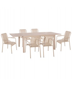 ΣΕΤ ΤΡΑΠΕΖΑΡΙΑΣ ΕΞ.ΧΩΡΟΥ 7ΤΜΧ KRUM HM21158 ΑΛΟΥΜΙΝΙΟ ΣΕ ΣΑΜΠΑΝΙ