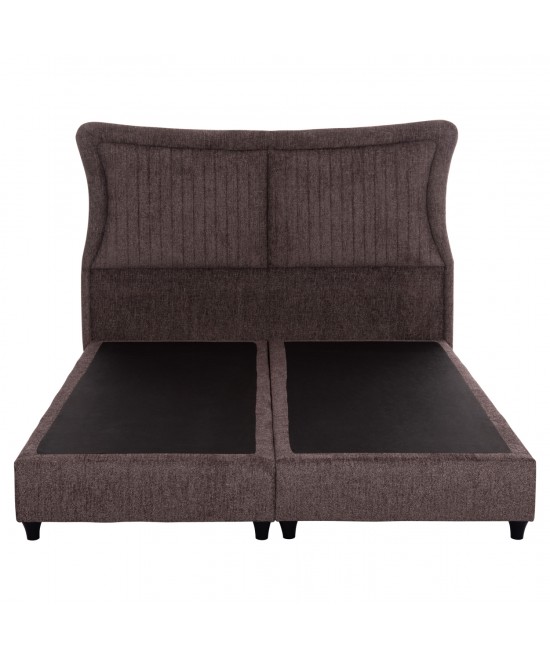ΚΡEΒΑΤΙ ΔΙΠΛΟ NESTOR HM715.02 ΥΦΑΣΜΑ TEDDY ΚΑΦΕ--ΓΙΑ ΣΤΡΩΜΑ 160x200εκ.