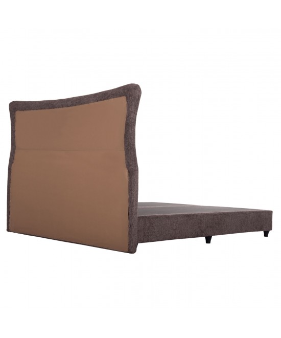 ΚΡEΒΑΤΙ ΔΙΠΛΟ NESTOR HM715.02 ΥΦΑΣΜΑ TEDDY ΚΑΦΕ--ΓΙΑ ΣΤΡΩΜΑ 160x200εκ.
