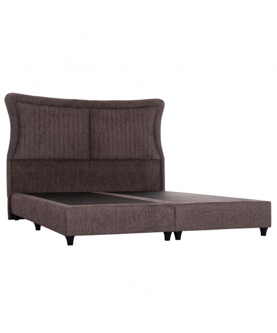 ΚΡEΒΑΤΙ ΔΙΠΛΟ NESTOR HM715.02 ΥΦΑΣΜΑ TEDDY ΚΑΦΕ--ΓΙΑ ΣΤΡΩΜΑ 160x200εκ.