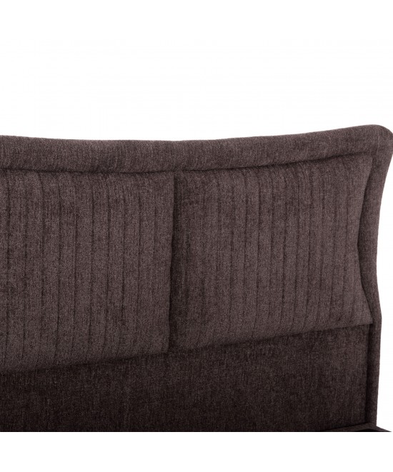 ΚΡEΒΑΤΙ ΔΙΠΛΟ NESTOR HM715.02 ΥΦΑΣΜΑ TEDDY ΚΑΦΕ--ΓΙΑ ΣΤΡΩΜΑ 160x200εκ.