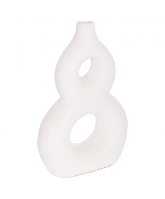 ΕΠΙΤΡΑΠΕΖΙΟ ΔΙΑΚΟΣΜΗΤΙΚΟ ΒΑΖΟ FIORIN HM4666.02S ΤΕΡΑΚΟΤΑ ΣΕ ΛΕΥΚΟ--21x7.5x31Υεκ.