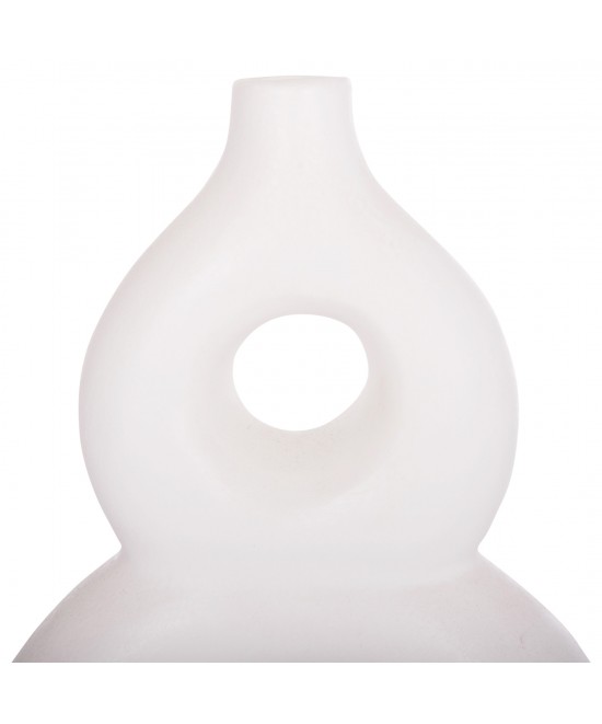 ΕΠΙΤΡΑΠΕΖΙΟ ΔΙΑΚΟΣΜΗΤΙΚΟ ΒΑΖΟ FIORIN HM4666.02S ΤΕΡΑΚΟΤΑ ΣΕ ΛΕΥΚΟ--21x7.5x31Υεκ.