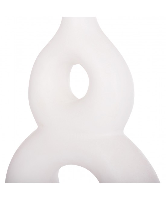 ΕΠΙΤΡΑΠΕΖΙΟ ΔΙΑΚΟΣΜΗΤΙΚΟ ΒΑΖΟ FIORIN HM4666.02S ΤΕΡΑΚΟΤΑ ΣΕ ΛΕΥΚΟ--21x7.5x31Υεκ.