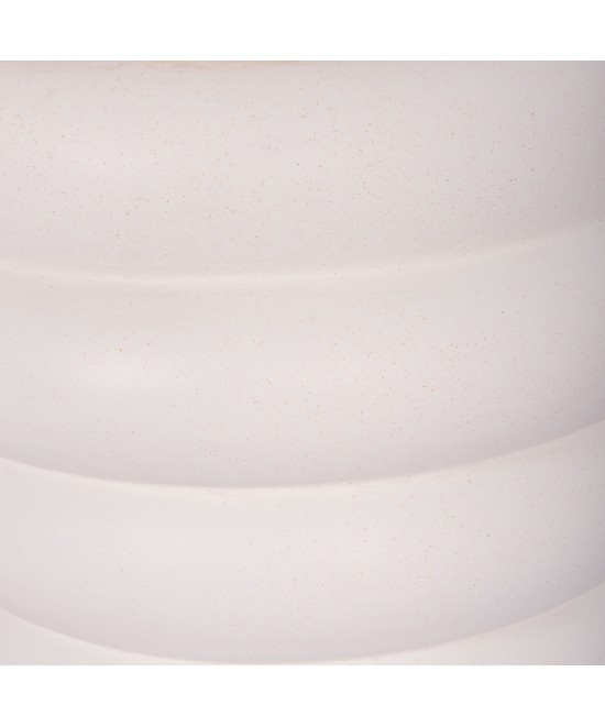 ΣΚΑΜΠΟ PUFFAT HM18172.02 FIBER CEMENT ΛΕΥΚΟ- ΞΥΛΟ TEAK TOP Φ45x46Υεκ.