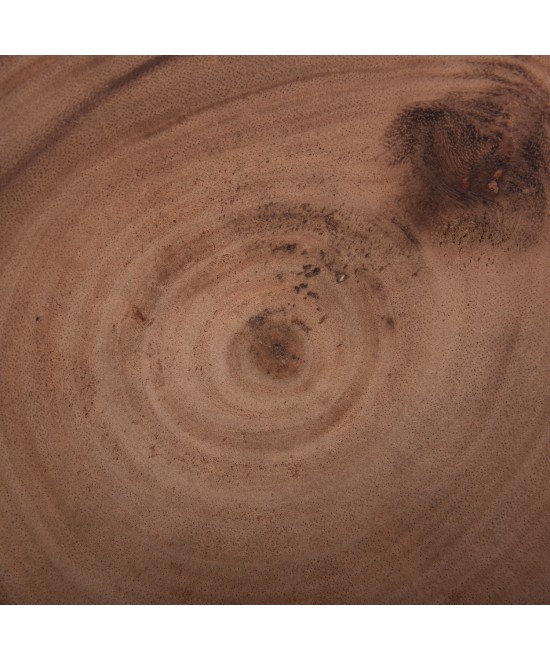 ΣΚΑΜΠΟ PUFFAT HM18172.02 FIBER CEMENT ΛΕΥΚΟ- ΞΥΛΟ TEAK TOP Φ45x46Υεκ.