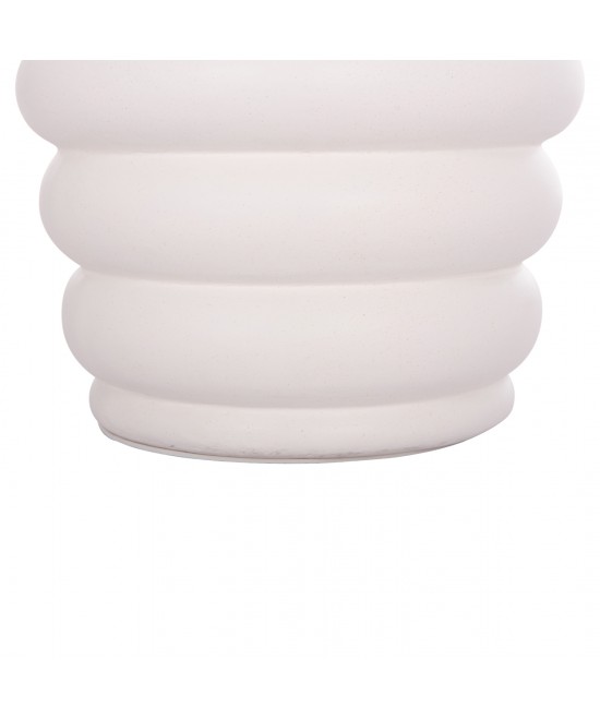 ΣΚΑΜΠΟ PUFFAT HM18172.02 FIBER CEMENT ΛΕΥΚΟ- ΞΥΛΟ TEAK TOP Φ45x46Υεκ.