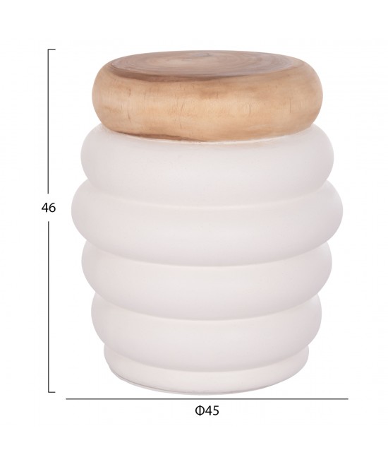 ΤΡΑΠΕΖΙ ΒΟΗΘΗΤΙΚΟ PUFFAT HM18172.02 FIBER CEMENT ΛΕΥΚΟ- ΞΥΛΟ TEAK TOP Φ45x46Υεκ. ΤΡΑΠΕΖΙ ΒΟΗΘΗΤΙΚΟ PUFFAT HM18172.02 FIBER CEMENT ΛΕΥΚΟ- ΞΥΛΟ TEAK TOP Φ45x46Υεκ.