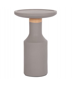 ΒΟΗΘΗΤΙΚΟ ΤΡΑΠΕΖΙ TRED(T) HM18169.03 FIBER CEMENT ΓΚΡΙ-ΦΥΣΙΚΟ RATTAN--Φ40x61Υεκ.