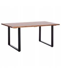 ΤΡΑΠΕΖΙ ΤΡΑΠΕΖΑΡΙΑΣ FRIGGO HM6297.01 ΞΥΛΟ ΑΚΑΚΙΑΣ 3,5εκ πάχος--ΠΟΔΙΑ ΜΕΤΑΛΛΙΚΑ 160x80x77Υεκ.