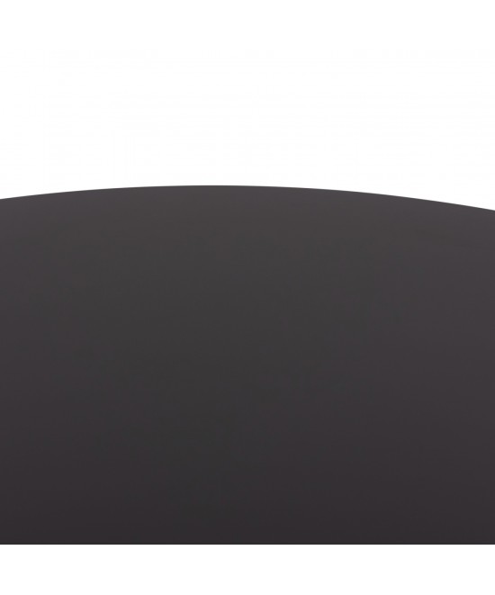 ΤΡΑΠΕΖΙ ΣΤΡΟΓΓΥΛΟ BROLIN HM18141.02 MDF TOP-ΒΑΣΗ ΜΕΤΑΛΛΙΚΗ--ΜΑΥΡΟ Φ90x73Υεκ