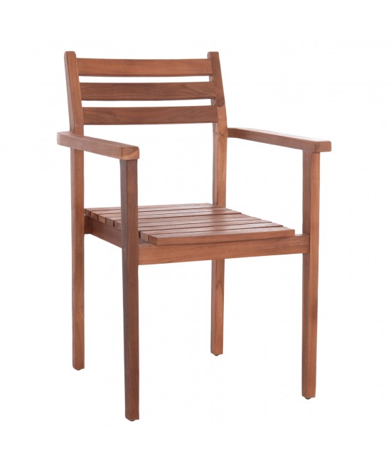 ΠΟΛΥΘΡΟΝΑ KEMPO HM6358 ΞΥΛΟ TEAK ΣΕ ΦΥΣΙΚΟ--58x58,5x88Υεκ.