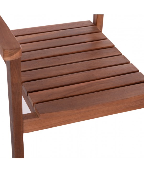 ΠΟΛΥΘΡΟΝΑ KEMPO HM6358 ΞΥΛΟ TEAK ΣΕ ΦΥΣΙΚΟ--58x58,5x88Υεκ.