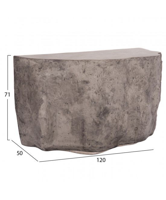 ΚΟΝΣΟΛΑ ΒΡΑΧΟΣ INTERON HM18152.03 FIBER CEMENT ΣΕ ΓΚΡΙ--120x50x71Υεκ.