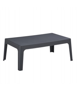 ΤΡΑΠΕΖΑΚΙ ΟΡΘΟΓΩΝΙΟ SLEEK HM6367.10 ΠΟΛΥΠΡΟΠΥΛΕΝΙΟ ΣΕ ΣΚΟΥΡΟ ΓΚΡΙ 105x64x40Υεκ.