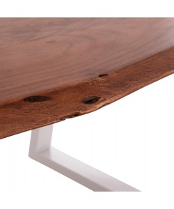 ΤΡΑΠΕΖΙ ΤΡΑΠΕΖΑΡΙΑΣ MONTANA HM8336.12 ΞΥΛΟ ΑΚΑΚΙΑΣ 4εκ.ΠΑΧΟΣ-ΛΕΥΚΑ ΠΟΔΙΑ 160X90X77Υεκ.