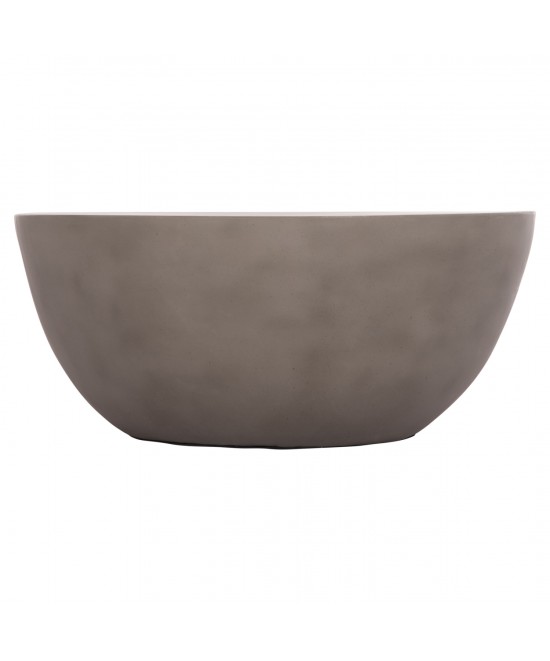ΤΡΑΠΕΖΙ ΣΑΛΟΝΙΟΥ ΣΤΡΟΓΓΥΛΟ ALLAN HM18162.03 FIBER CEMENT ΣΕ ΓΚΡΙ--Φ92x49Υεκ.