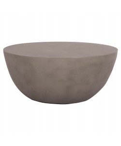 ΤΡΑΠΕΖΙ ΣΑΛΟΝΙΟΥ ΣΤΡΟΓΓΥΛΟ ALLAN HM18162.03 FIBER CEMENT ΣΕ ΓΚΡΙ--Φ92x49Υεκ.