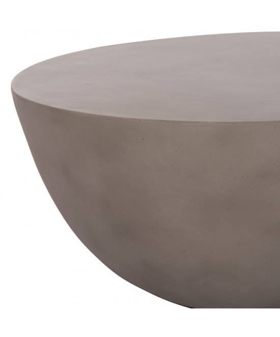 ΤΡΑΠΕΖΙ ΣΑΛΟΝΙΟΥ ΣΤΡΟΓΓΥΛΟ ALLAN HM18162.03 FIBER CEMENT ΣΕ ΓΚΡΙ--Φ92x49Υεκ.