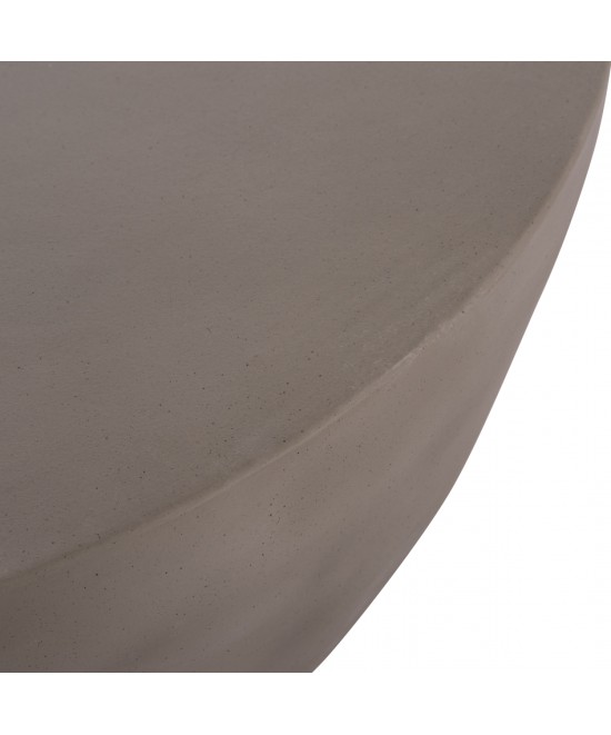 ΤΡΑΠΕΖΙ ΣΑΛΟΝΙΟΥ ΣΤΡΟΓΓΥΛΟ ALLAN HM18162.03 FIBER CEMENT ΣΕ ΓΚΡΙ--Φ92x49Υεκ.